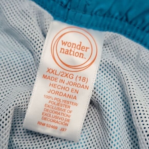 Turquoise and Blue Swim Trunks Boys Size XXL (18) - Picture 4 of 7